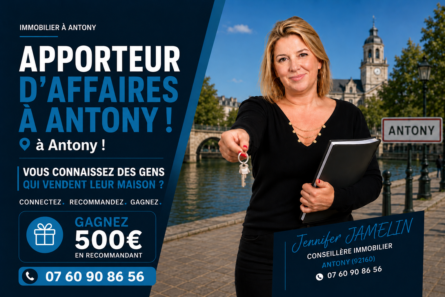 Devenez apporteur d’affaires immobilier à Antony avec Jennifer Jamelin